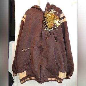 Request Men's Sabertooth Tiger Brown Beige Heavy Hoodie 4XL